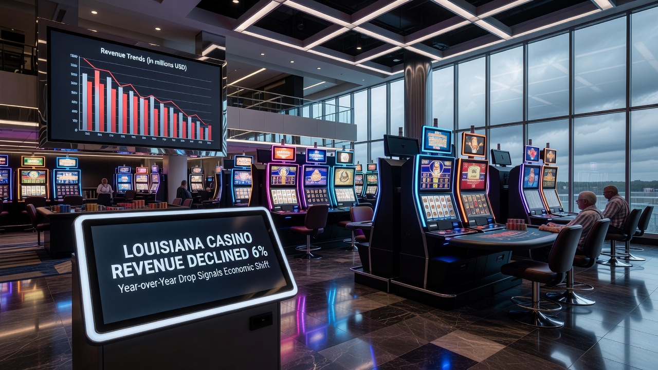Detailed chart of Louisiana riverboat and racino revenue performance by location